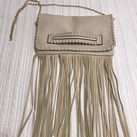 Fringed clutch or shoulder bag.  NWOT. - Picture 1 of 3